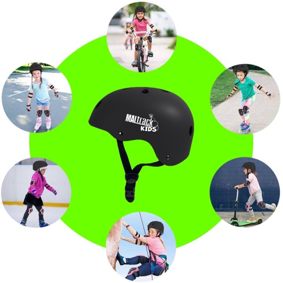 Bērnu ķivere velosipēdam, skrituļslidām, slidām, regulējama, ar ventilāciju, viegla, 48-54 cm