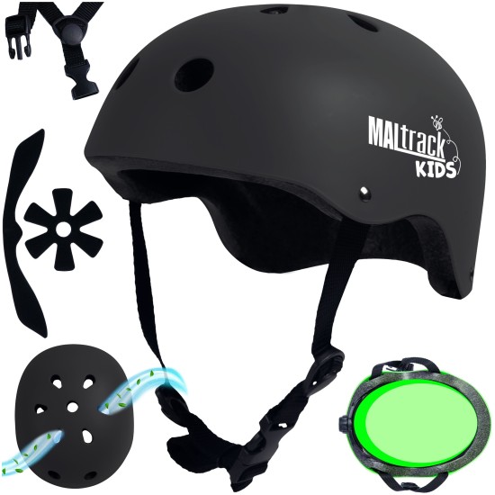 Bērnu ķivere velosipēdam, skrituļslidām, slidām, regulējama, ar ventilāciju, viegla, 48-54 cm