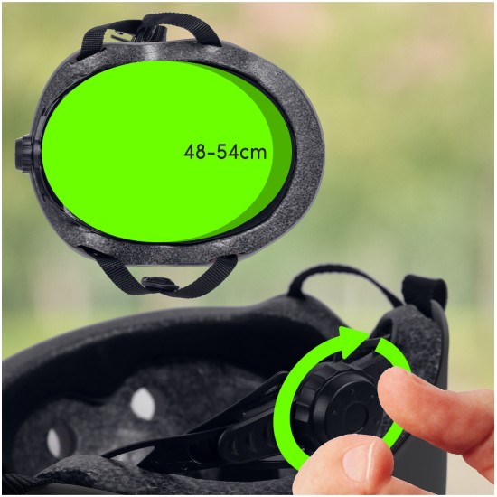 Bērnu ķivere velosipēdam, skrituļslidām, slidām, regulējama, ar ventilāciju, viegla, 48-54 cm