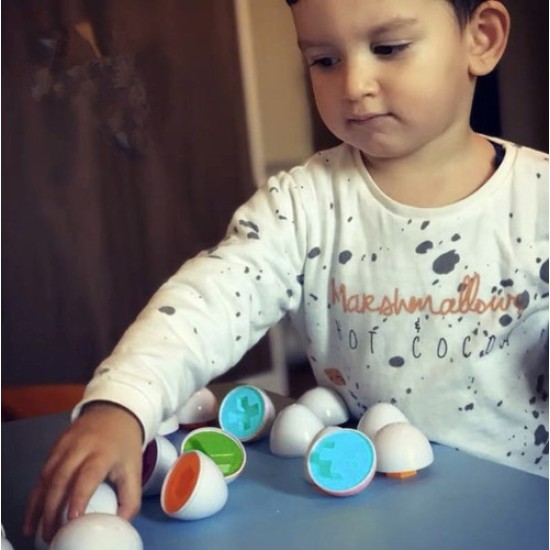 Montessori Izglītojoša spēle - puzles olas, 12 gab.